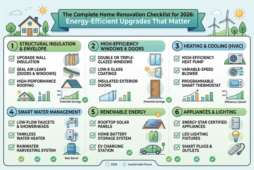 The Complete Home Renovation Checklist for 2026: Energy-Efficient Upgrades That Matter
